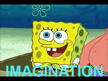 meme: SpongeBob, imagination