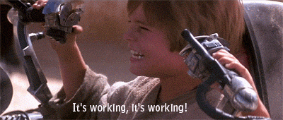 meme: Anakin, it's working