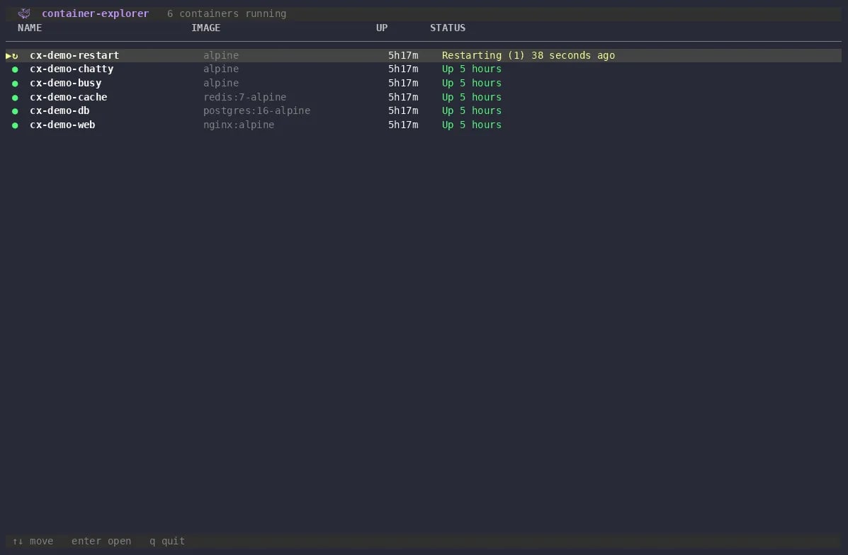 Explore running containers