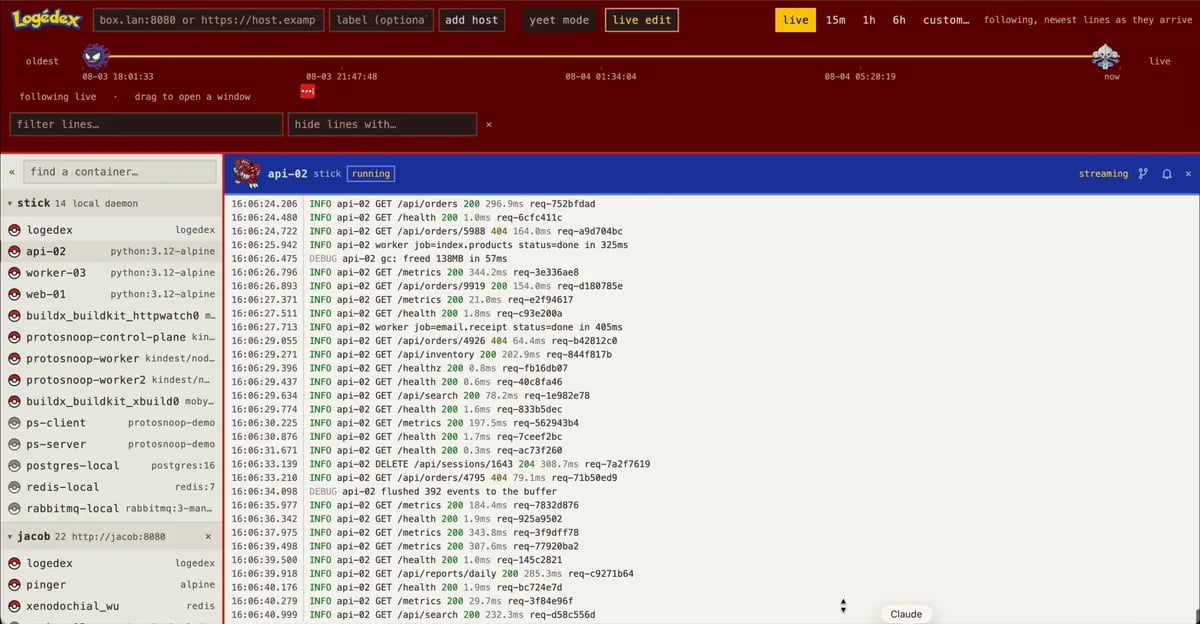 Query distributed logs